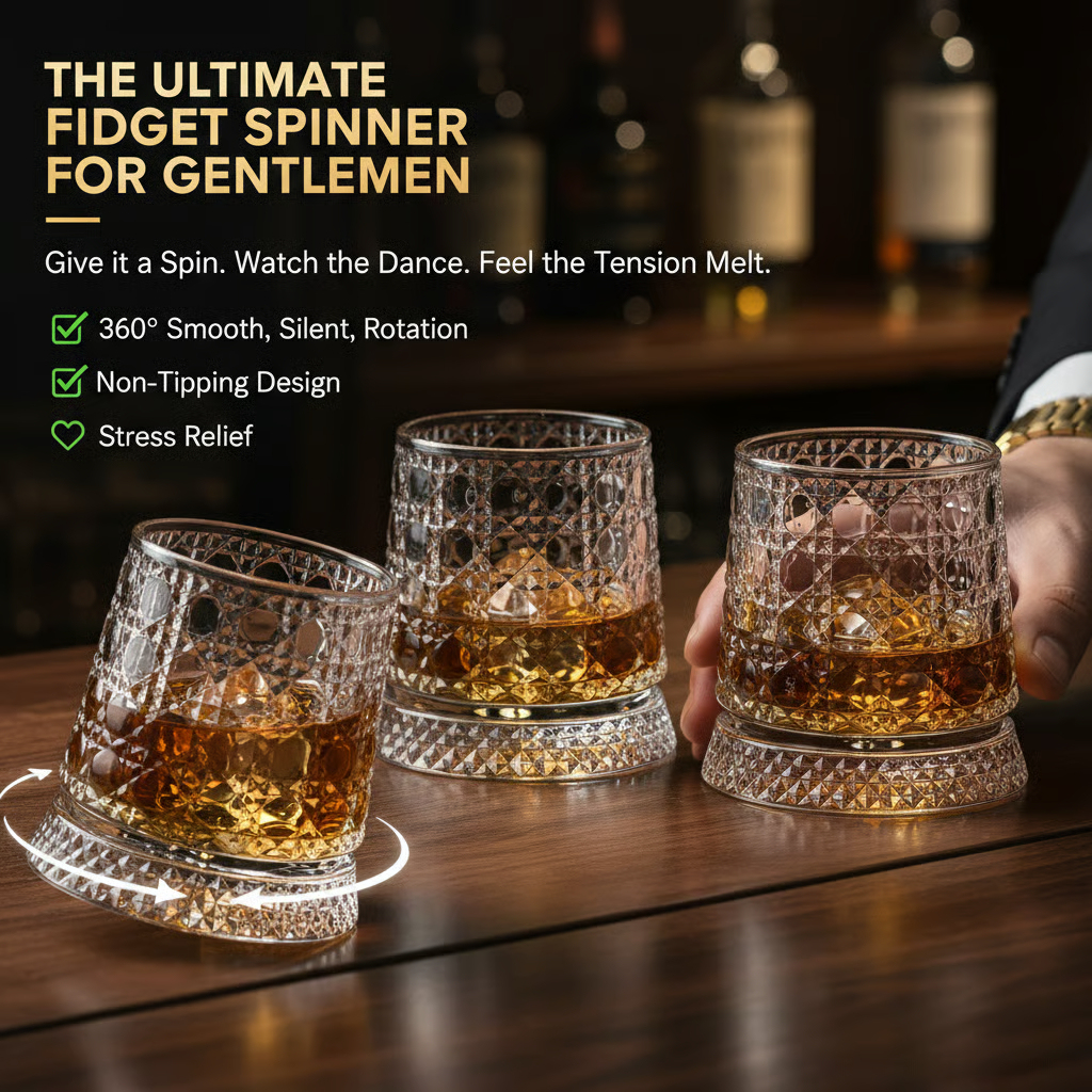 🍻The Zenith 360° Kinetic Crystal Whiskey Tumbler