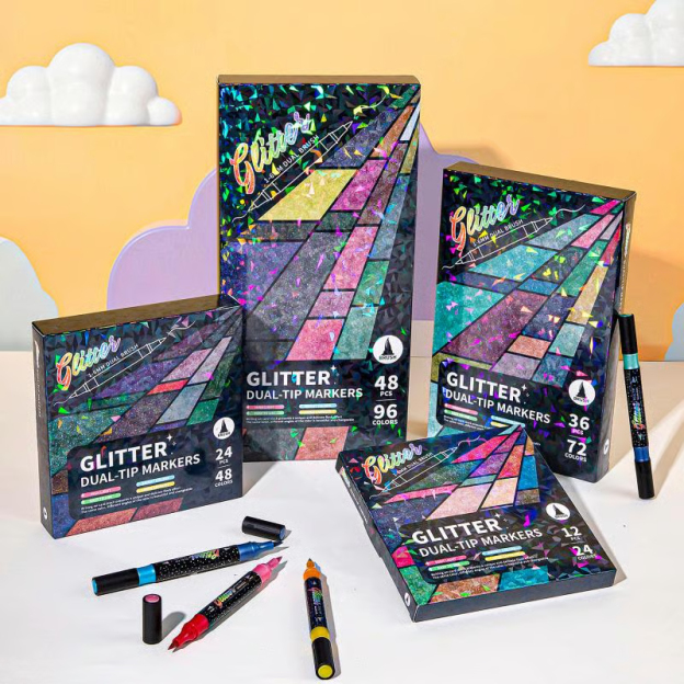 🔥Last Day Discount 49% Off🎨24/48/72/96 Colors Glitter Effect Brush Markers