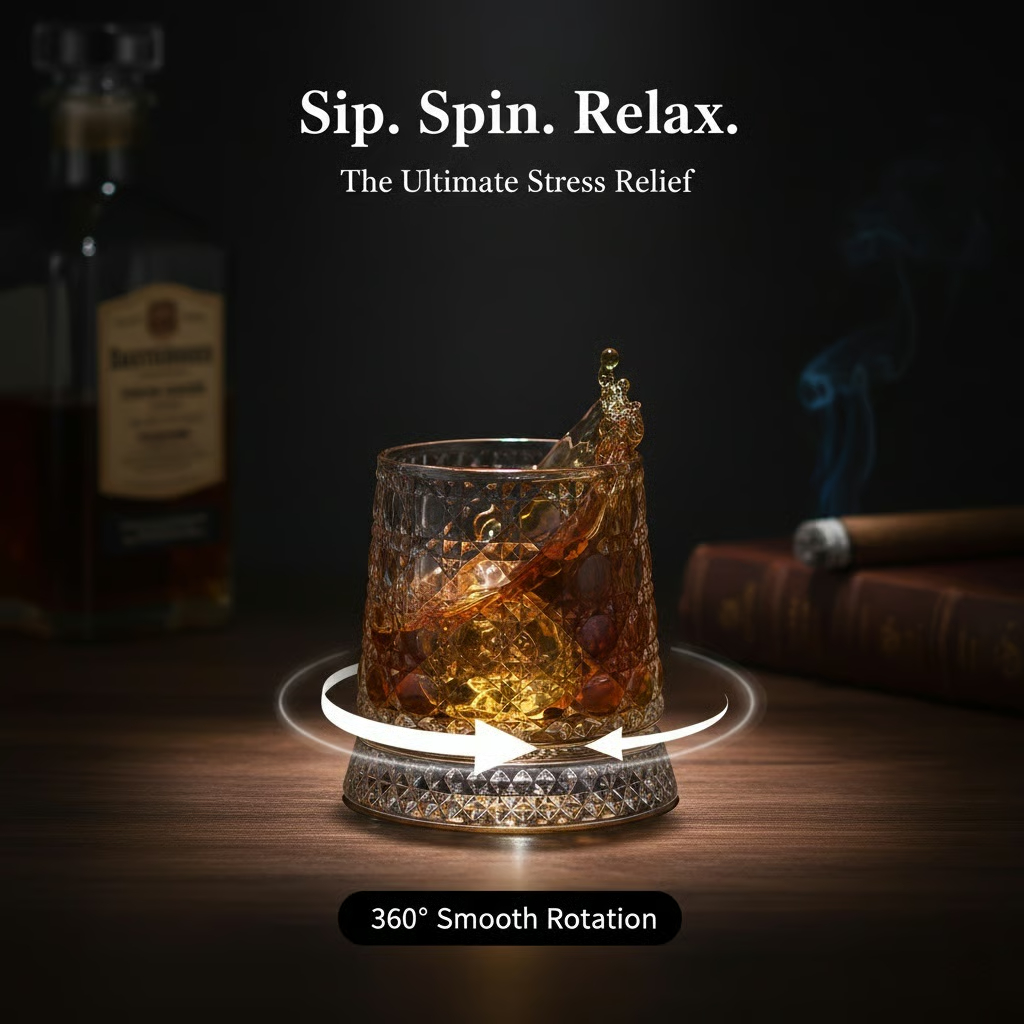 🍻The Zenith 360° Kinetic Crystal Whiskey Tumbler