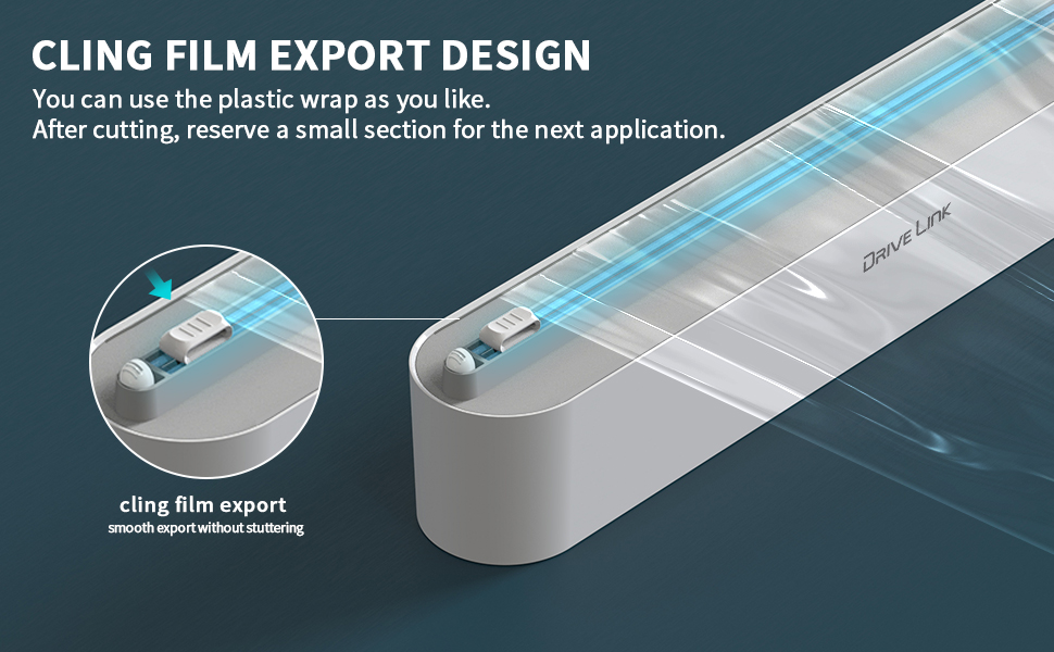 magnetic refillable plastic wrap dispenser，Food Cling Wrap Film Cutter,Tin Aluminum Foil Dispenser
