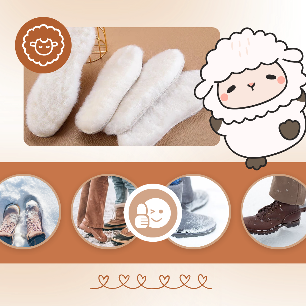 Wool shoe inserts | Felt insoles for boots | Insole replacement | Warm insoles for boots - One Insole, Many Shoes - Ozerty Wool Cloud Warm Shoe Inserts - One Insole, Many Shoes - Ozerty