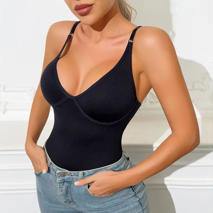 Deep V Sexy Waist-Slimming Seamless Shaping Bodysuit