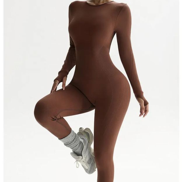 Sports Breathable Jumpsuit Yoga Set for Autumn 