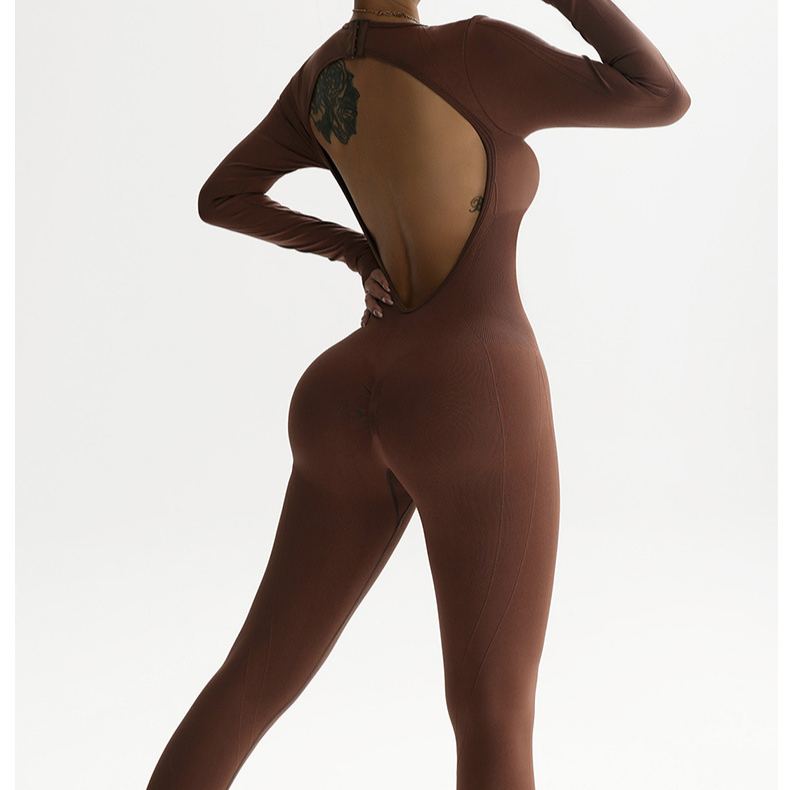 Sports Breathable Jumpsuit Yoga Set for Autumn 