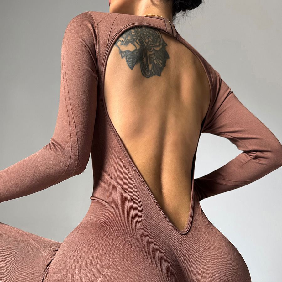 Sports Breathable Jumpsuit Yoga Set for Autumn 
