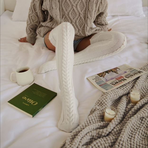 Thick Knitted Slouch Socks, Long Pile Winter Warm Socks for Women