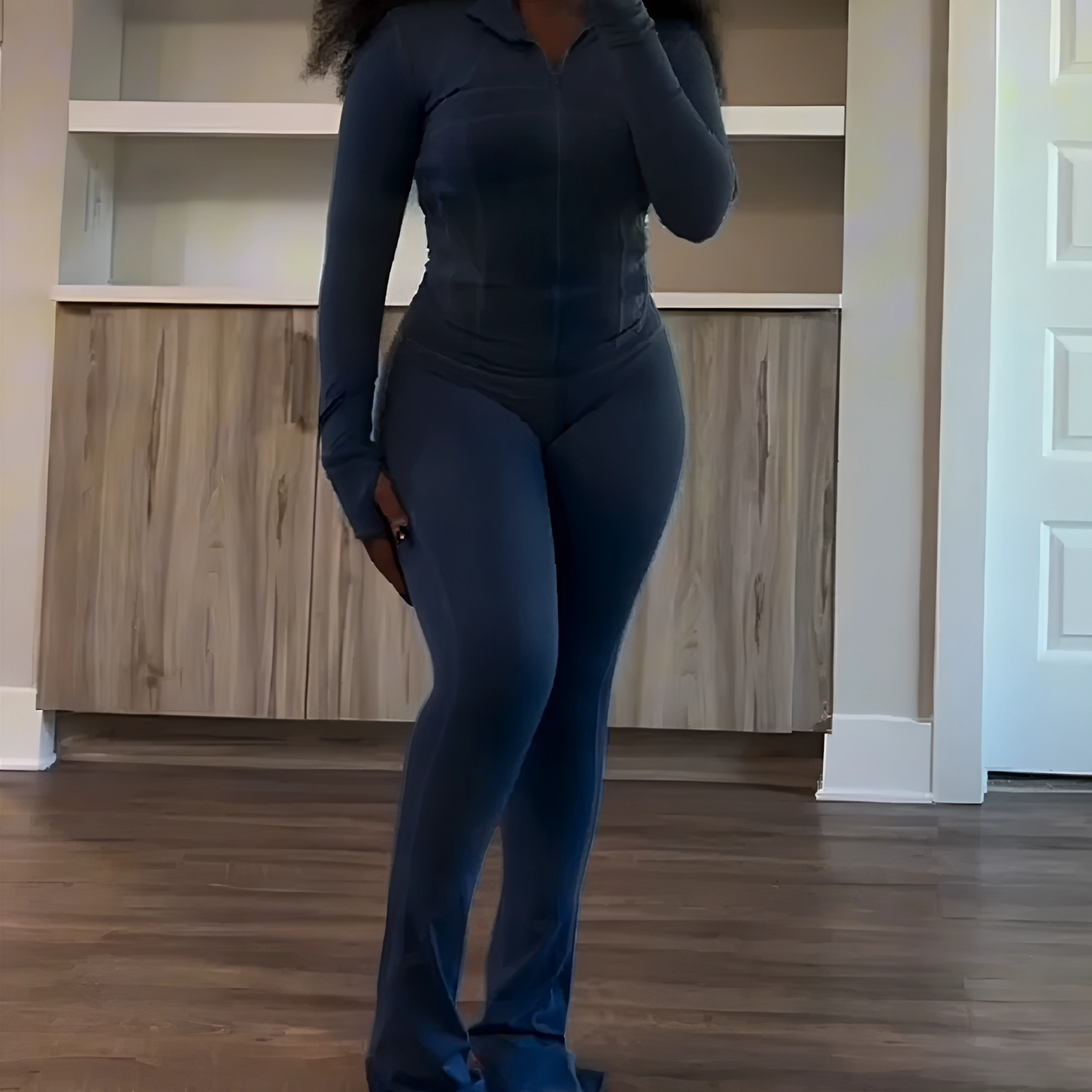 Sexy Long-Sleeve Flared Two-Piece Set for Women