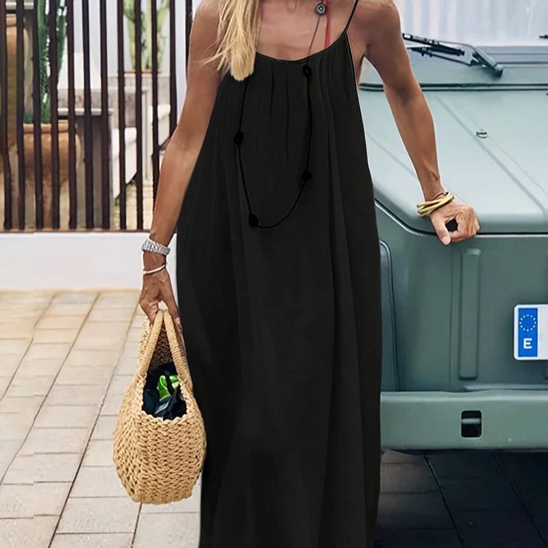 Women's Solid Color Backless Cami NightDress