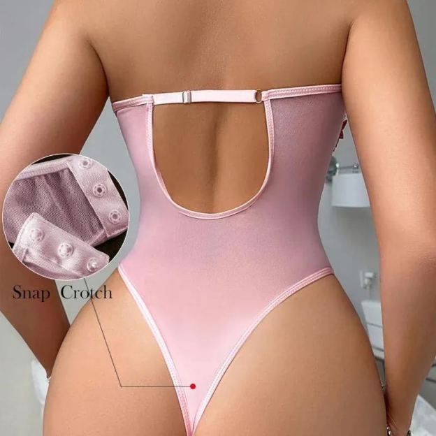 Sexy See-Through Lingerie with Floral Embroidery