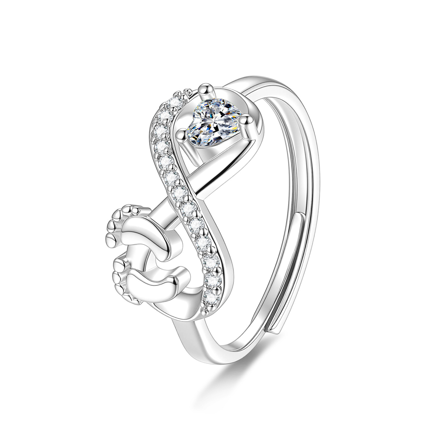 Elegant Infinity Band with Brilliant Crystal