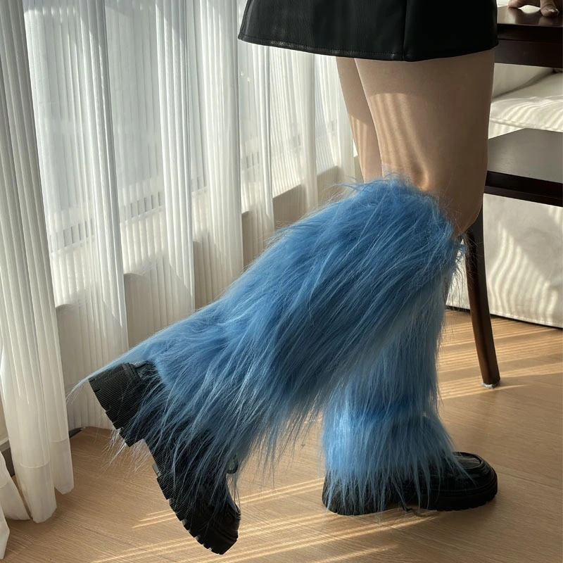 Faux Fur Leg Warmers | Fluffy Boot Covers