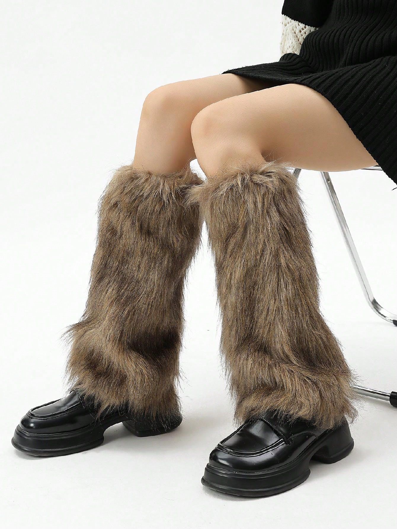 Faux Fur Leg Warmers | Fluffy Boot Covers