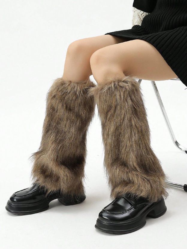 Faux Fur Leg Warmers | Fluffy Boot Covers