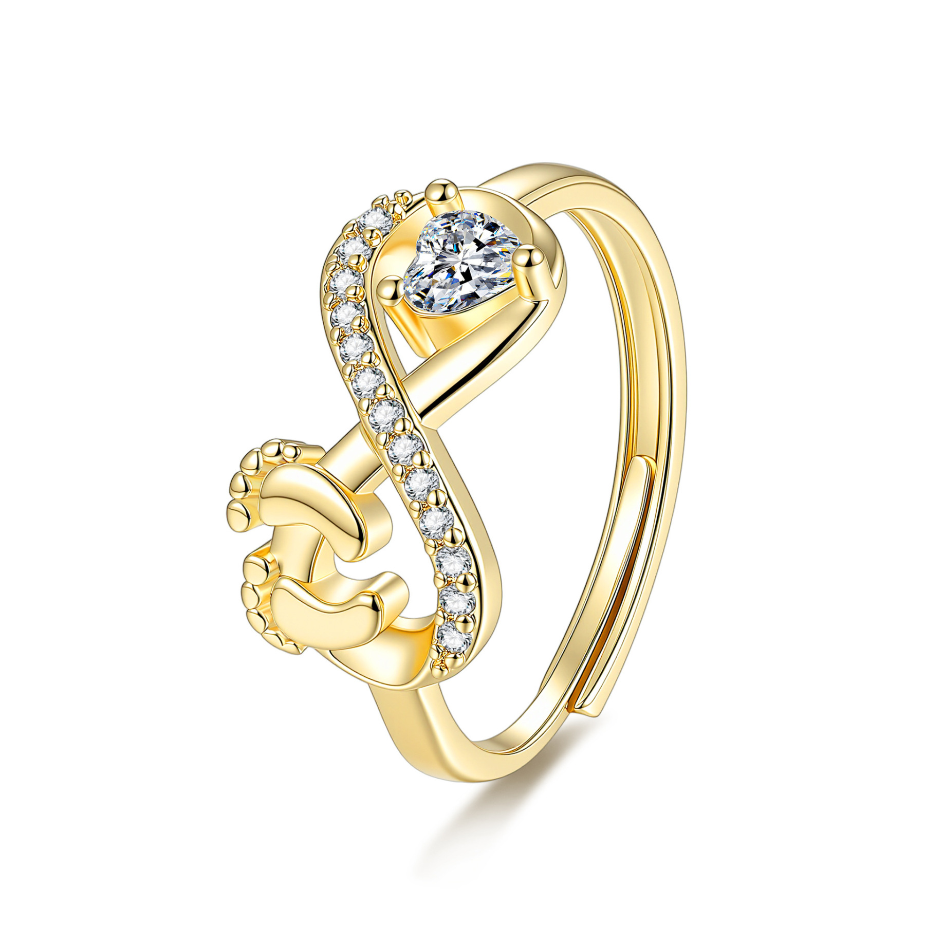 Elegant Infinity Band with Brilliant Crystal