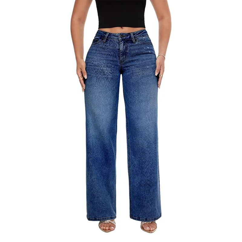 Sexy BBL Mid-Low Rise Butt-Lifting Wide Leg Jeans