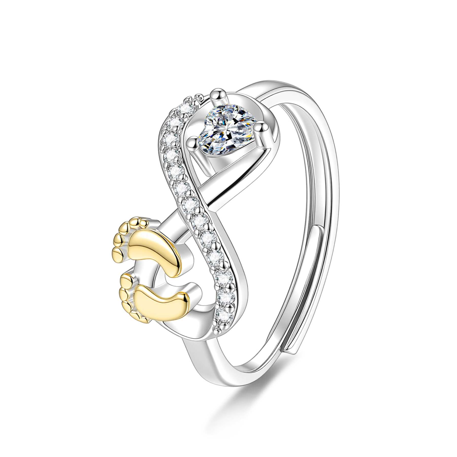 Elegant Infinity Band with Brilliant Crystal