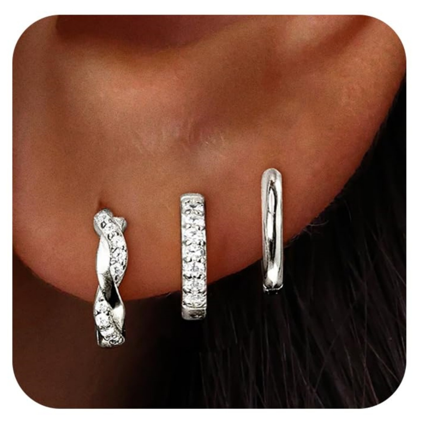 Creative Brass Gold-Plated Zircon Tassel Earrings