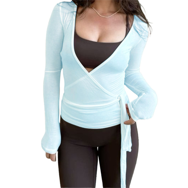 Chic Wrap Fit Pilates Long Sleeve/Top