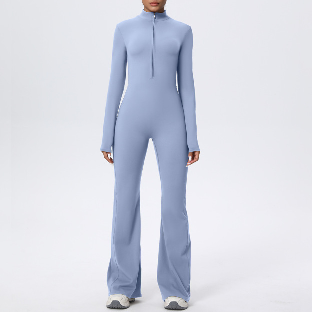 Cloud-Feel Long Sleeve Seamless Yoga Jumpsuit