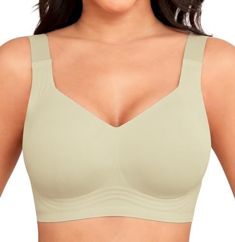 Seamless Soft-Support Wireless Bra for Full Bust