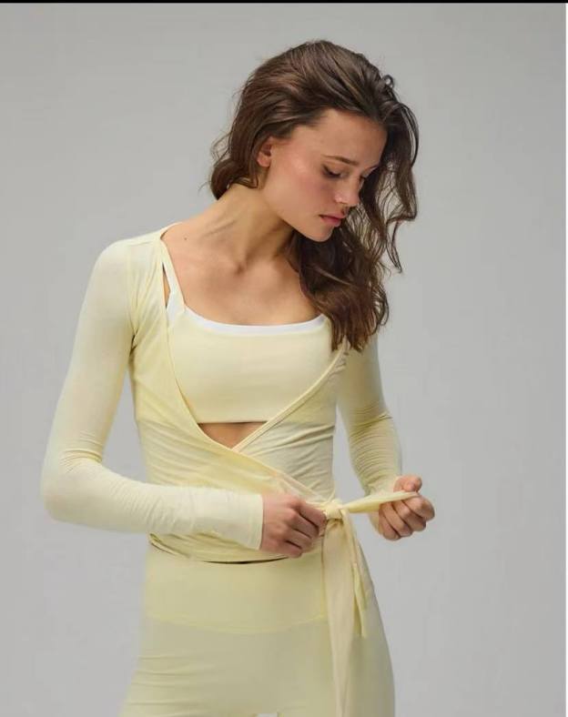Chic Wrap Fit Pilates Long Sleeve/Top