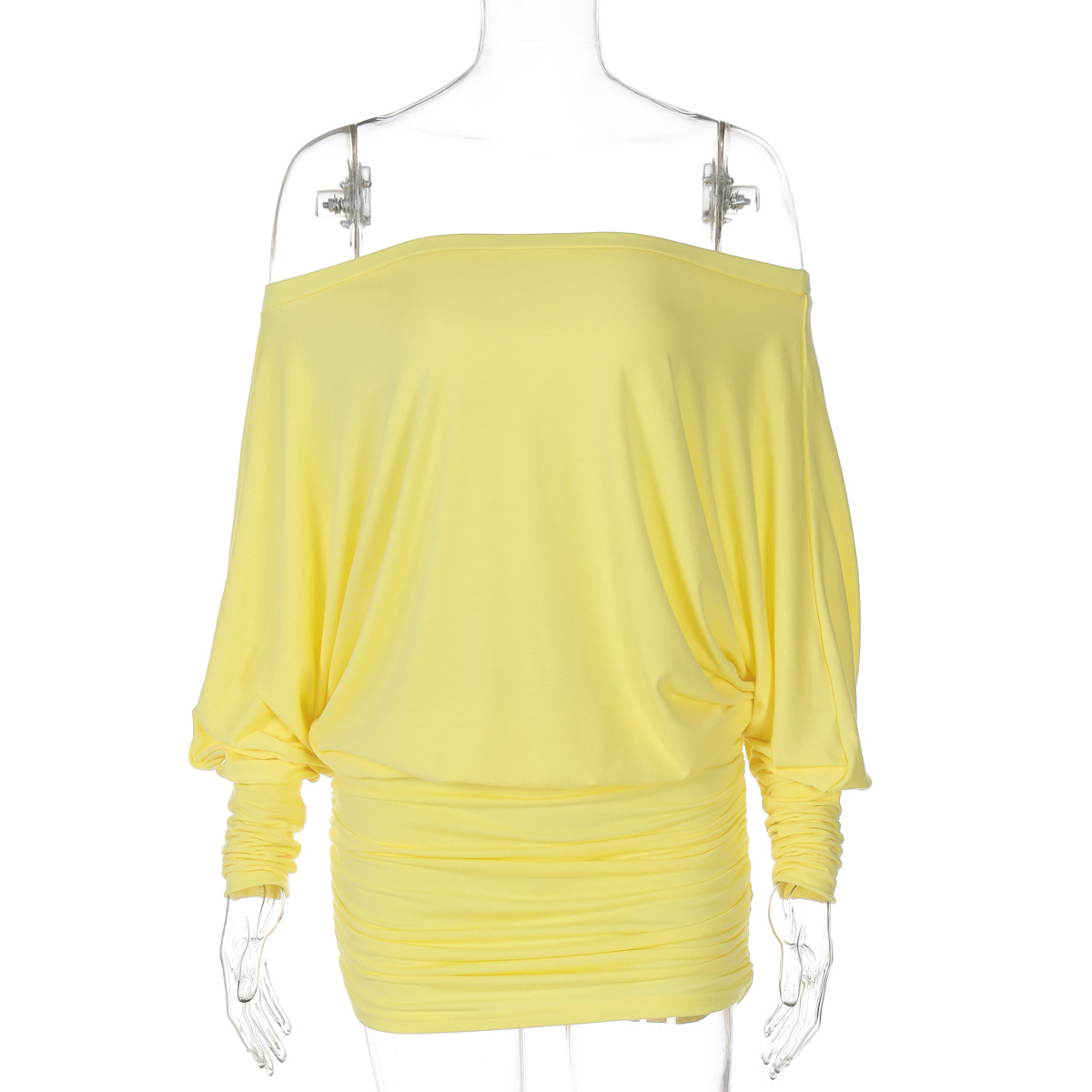 Soft Allure Off-Shoulder Ruched Bodycon Mini Dress