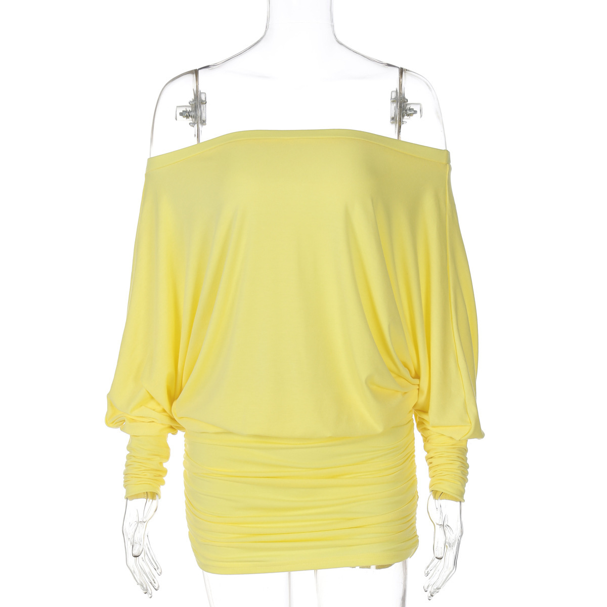 Soft Allure Off-Shoulder Ruched Bodycon Mini Dress