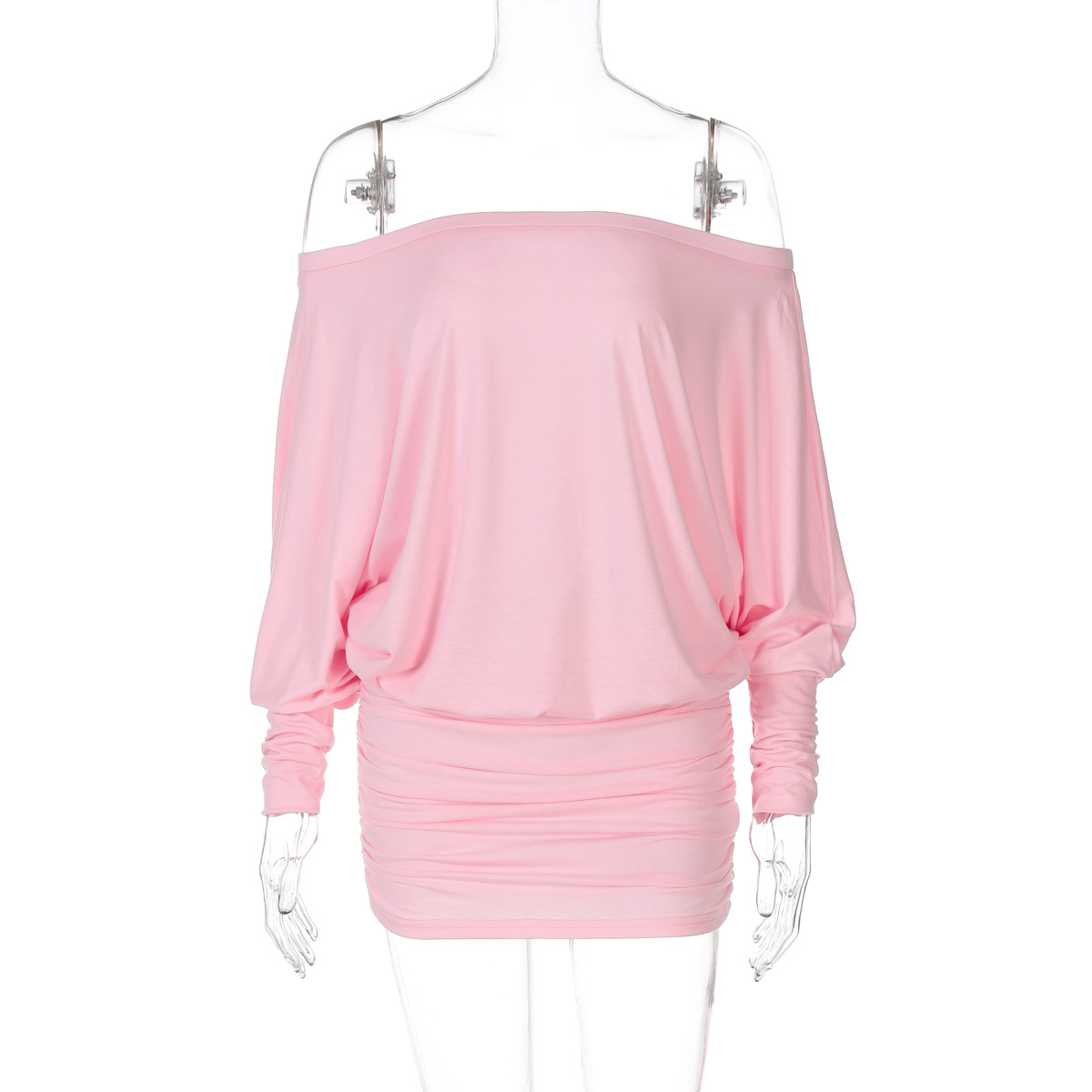 Soft Allure Off-Shoulder Ruched Bodycon Mini Dress