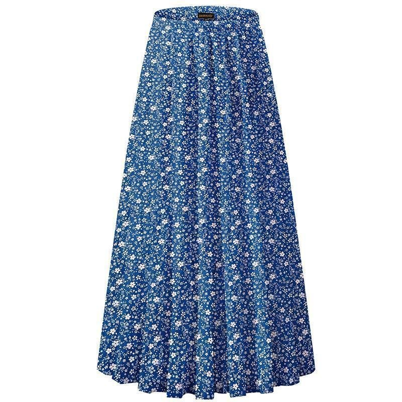 Women's Chiffon Elastic High Waist Pleated A Line Flared