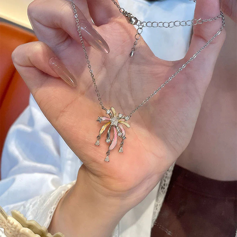 ✨🔥Buy 1 Get 1 Free✨🔥|Romantic Colorful Zircon Firework Necklace