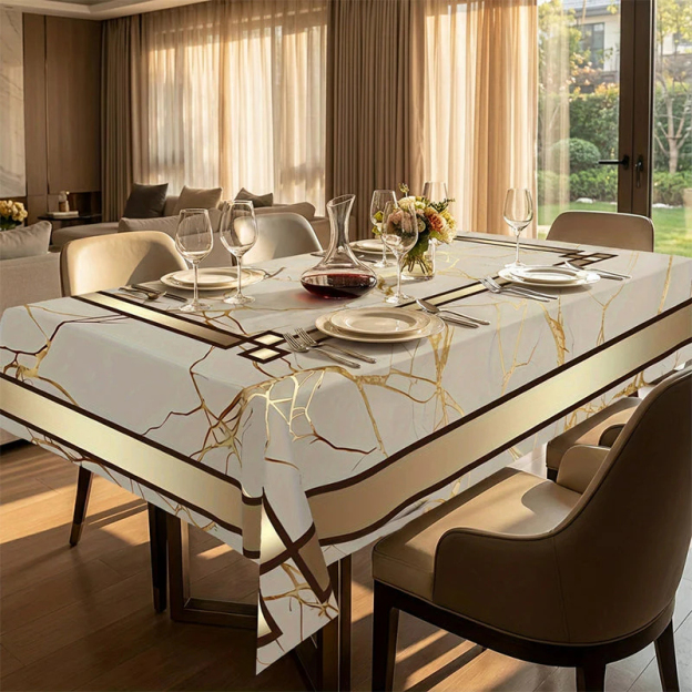 ⏳Limited-time 50% off⏰Waterproof Marble-Print Tablecloth🌩️