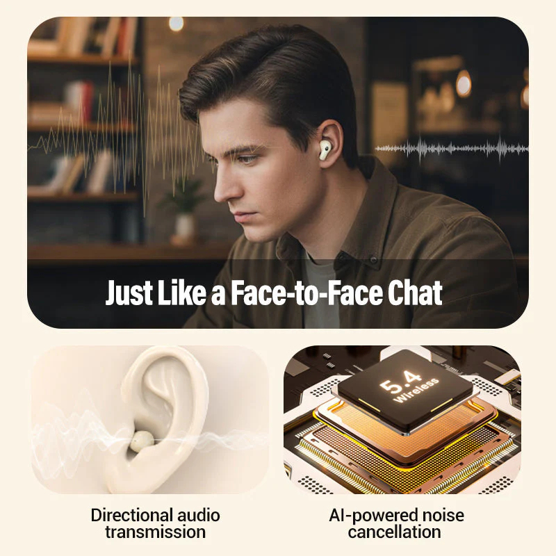 Dual-Pair Wireless Bluetooth Headset with LED Charging Case