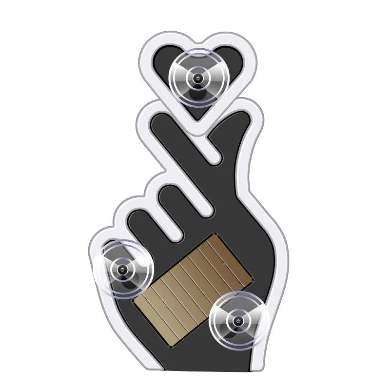 Solar-Powered Finger Heart Car Window Light