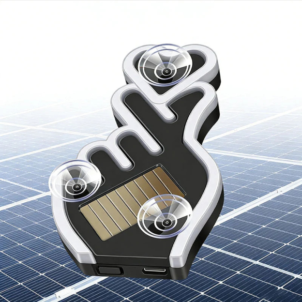 Solar-Powered Finger Heart Car Window Light