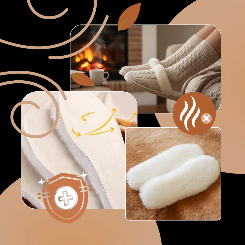 Wool Cloud Warm Shoe Inserts