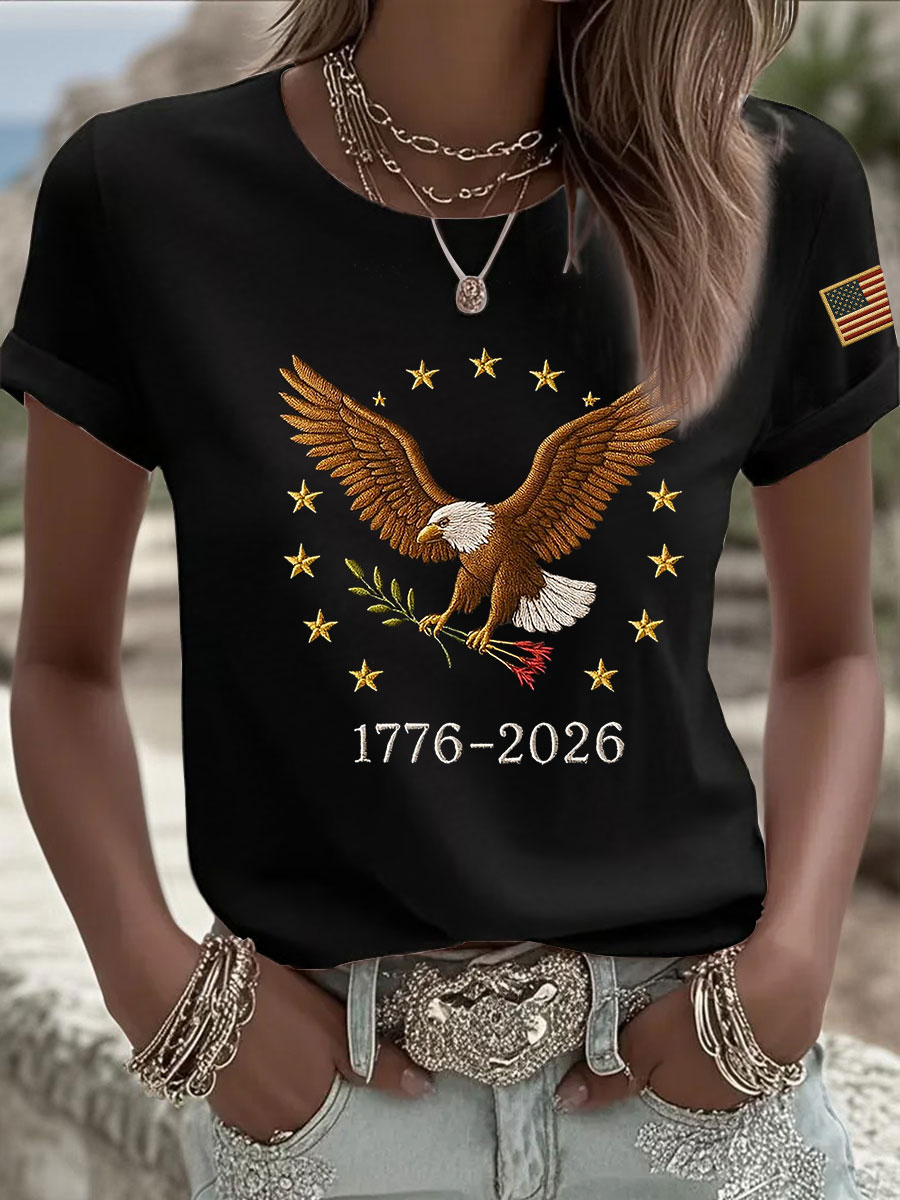 Women's America Printed Casual T-Shirt