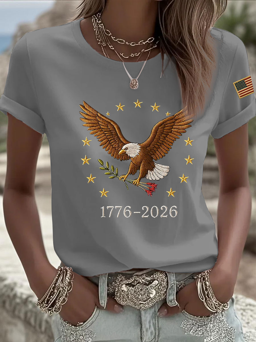 Women's America Printed Casual T-Shirt