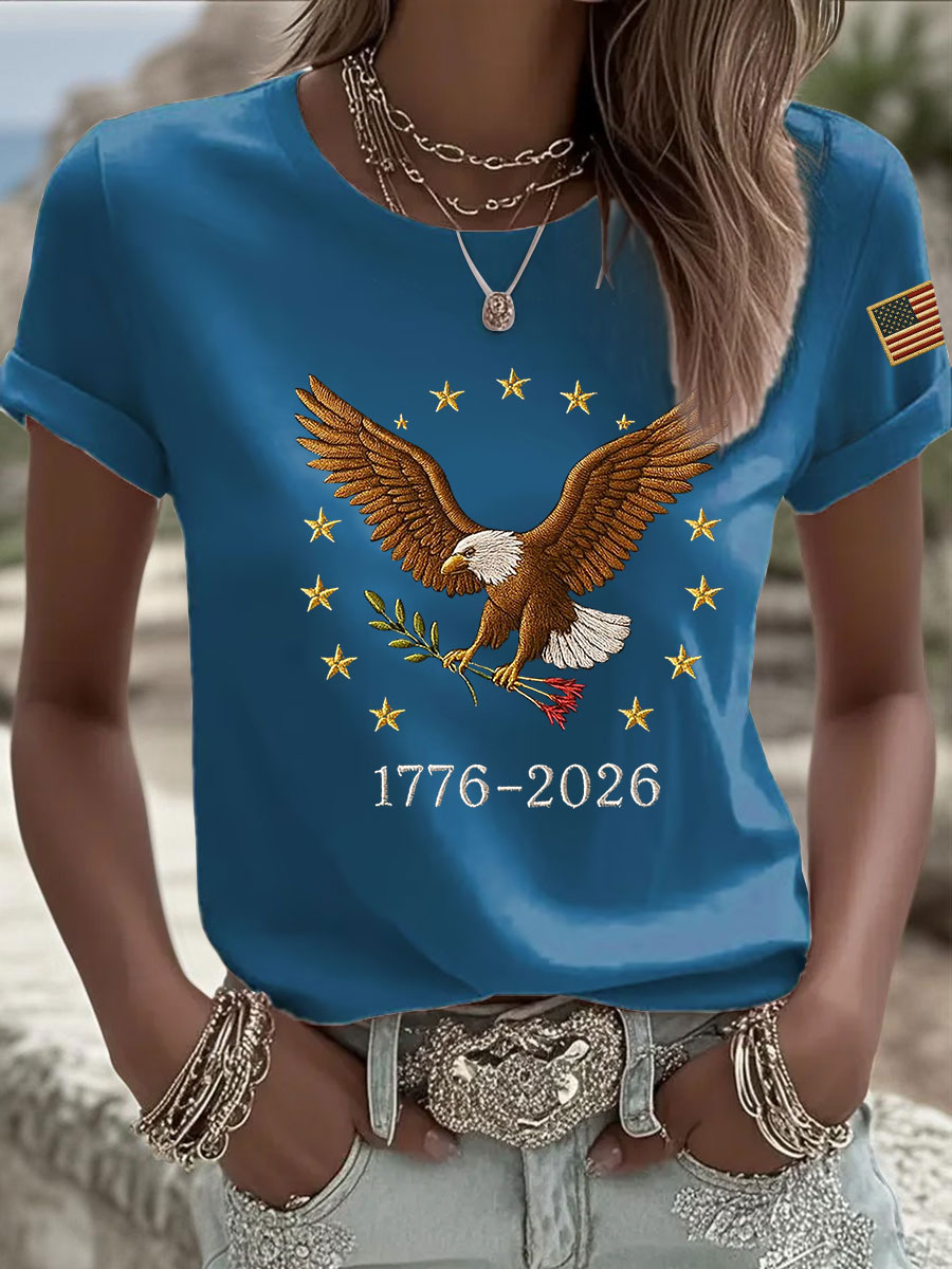 Women's America Printed Casual T-Shirt
