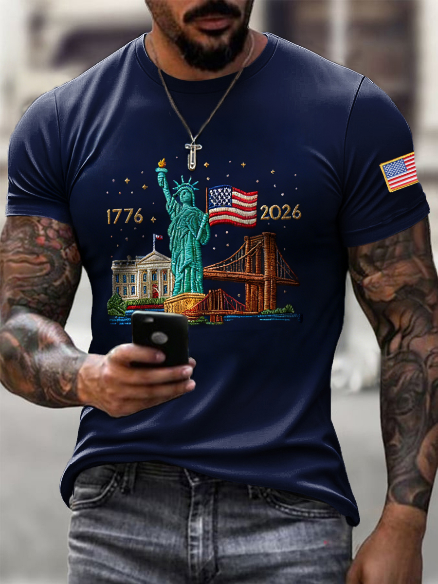 Men's Vintage America 250 Commemorative Casual T-Shirt
