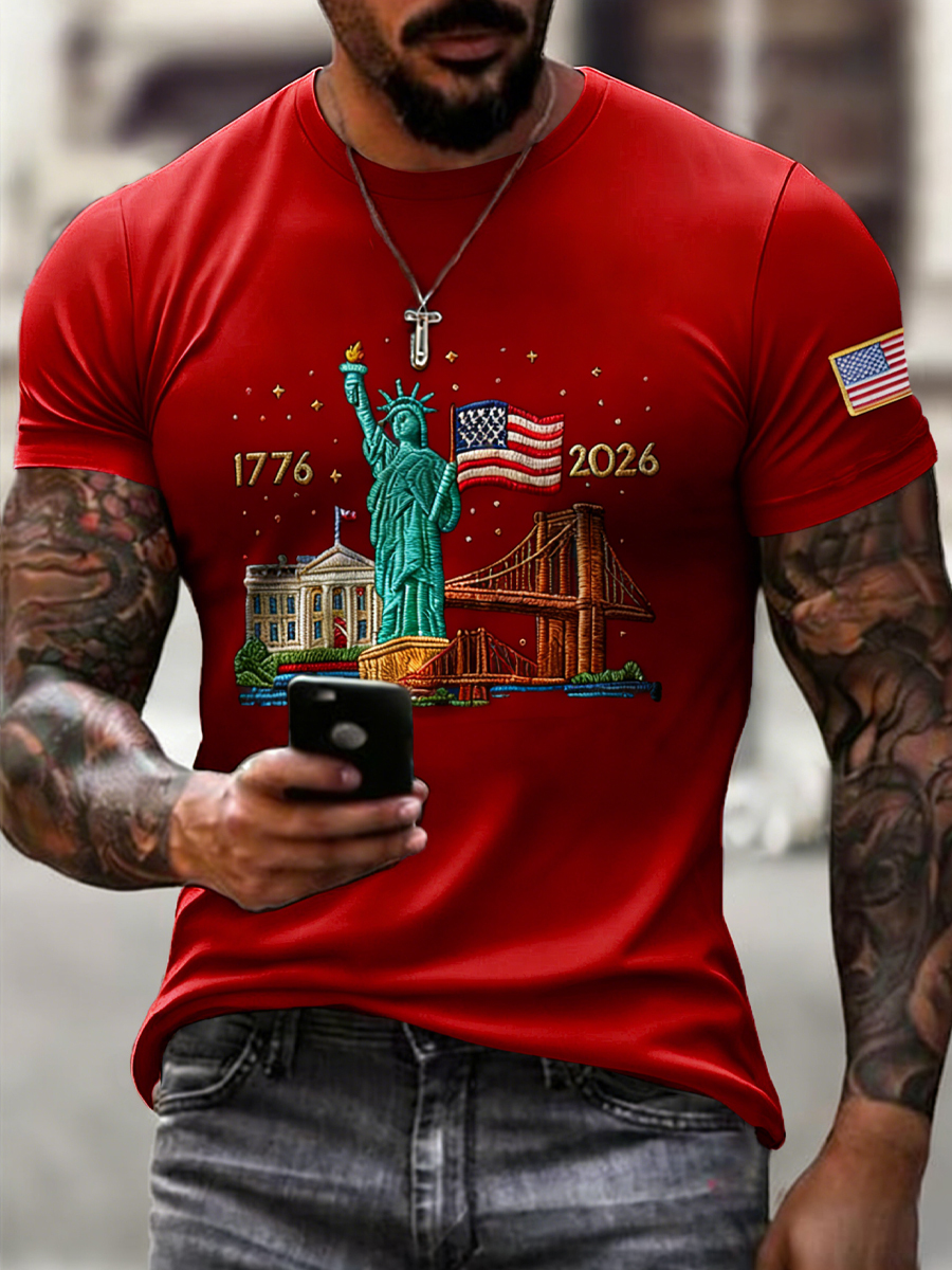 Men's Vintage America 250 Commemorative Casual T-Shirt