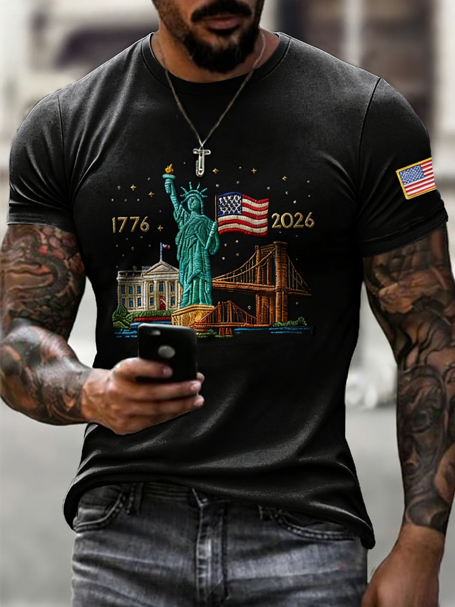 Men's Vintage America 250 Commemorative Casual T-Shirt