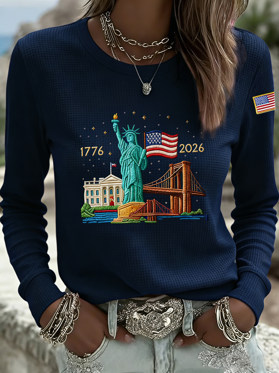 Women's Vintage America 250 Waffle Weave Casual T-Shirt