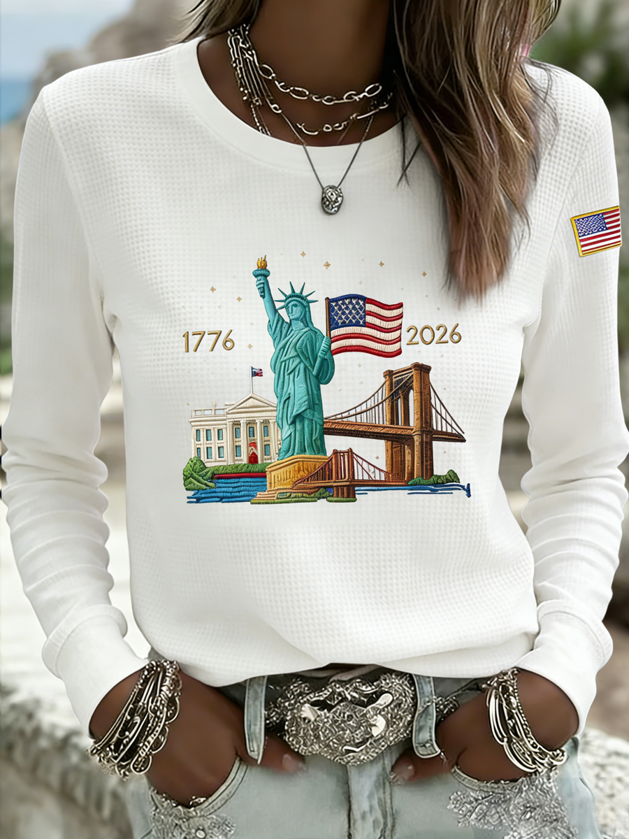 Women's Vintage America 250 Waffle Weave Casual T-Shirt