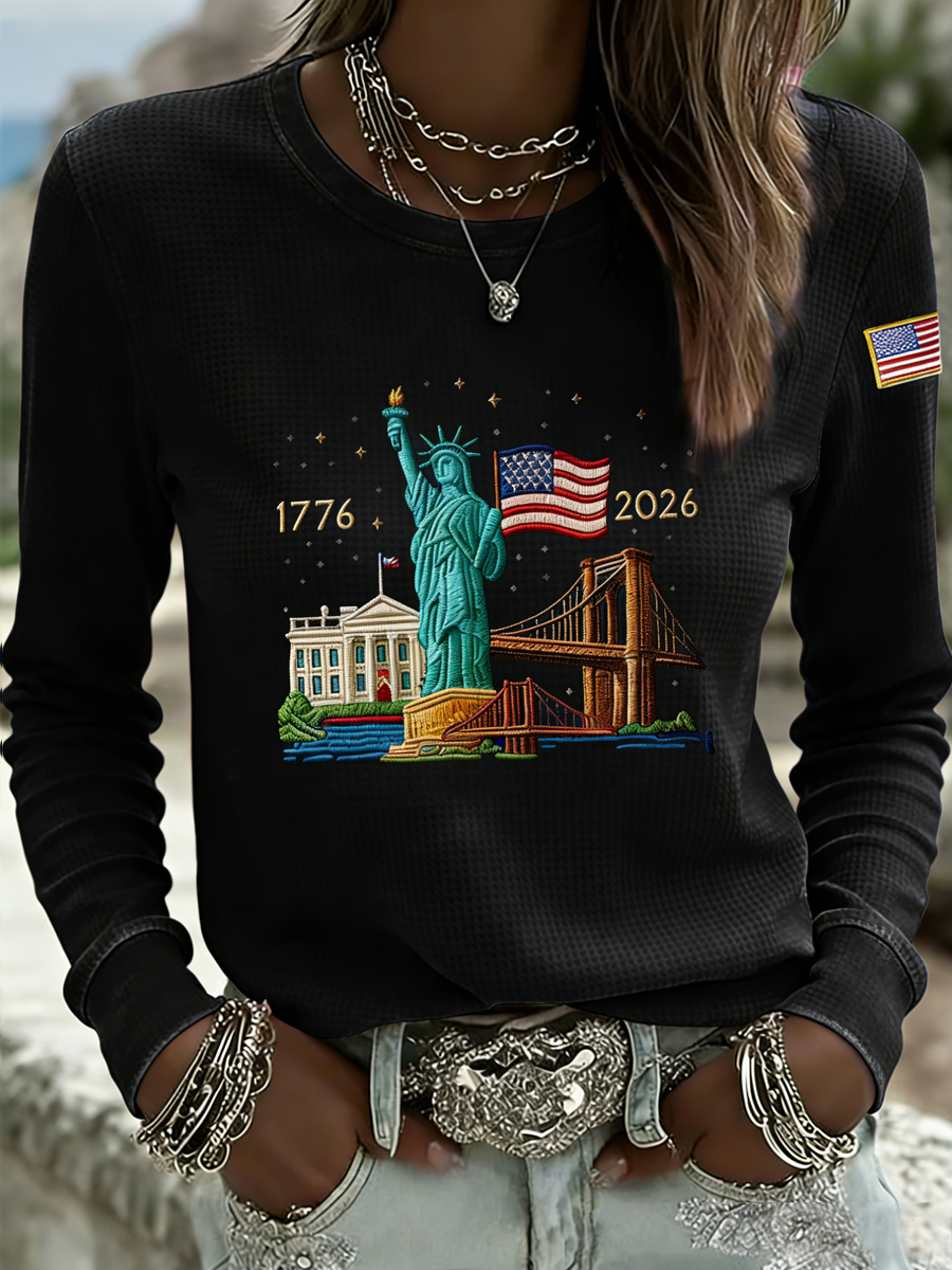 Women's Vintage America 250 Waffle Weave Casual T-Shirt