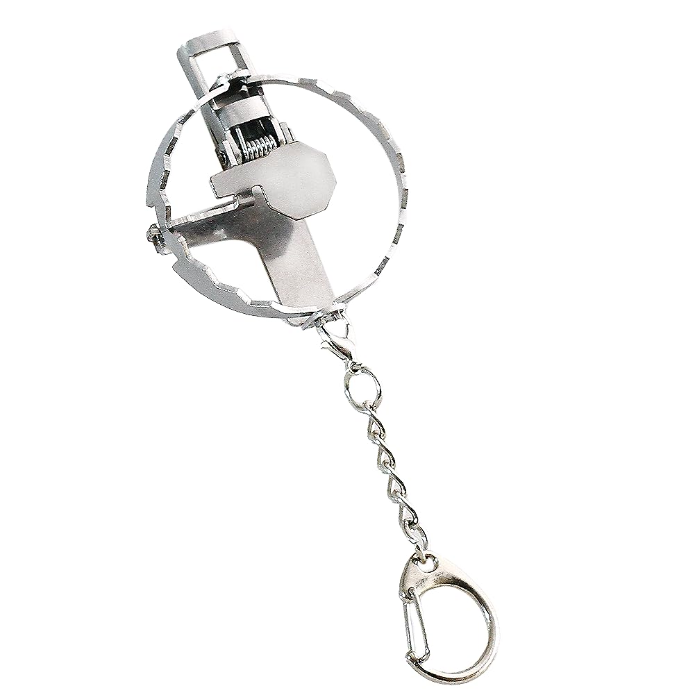 Mini Mousetrap Prank Keychain - Funny Finger Biting Gag Gift for Friends