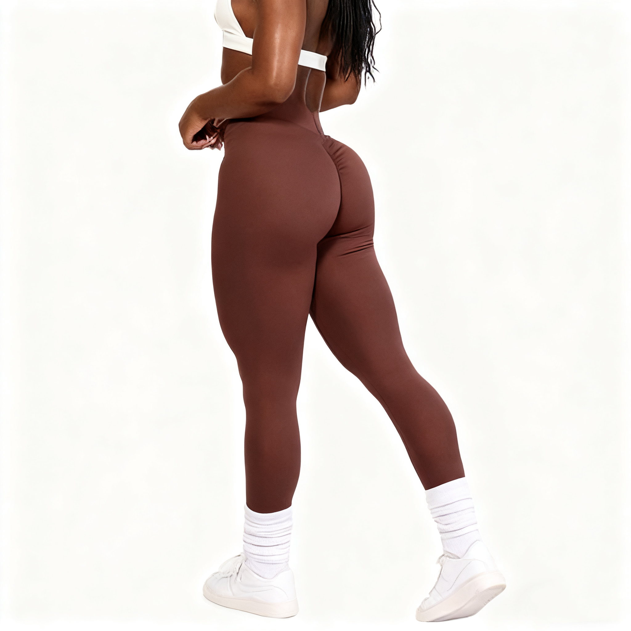 High-Waisted Ruched Yoga Pants - Soft Comfort & Fashion For Workout & Daily Wear