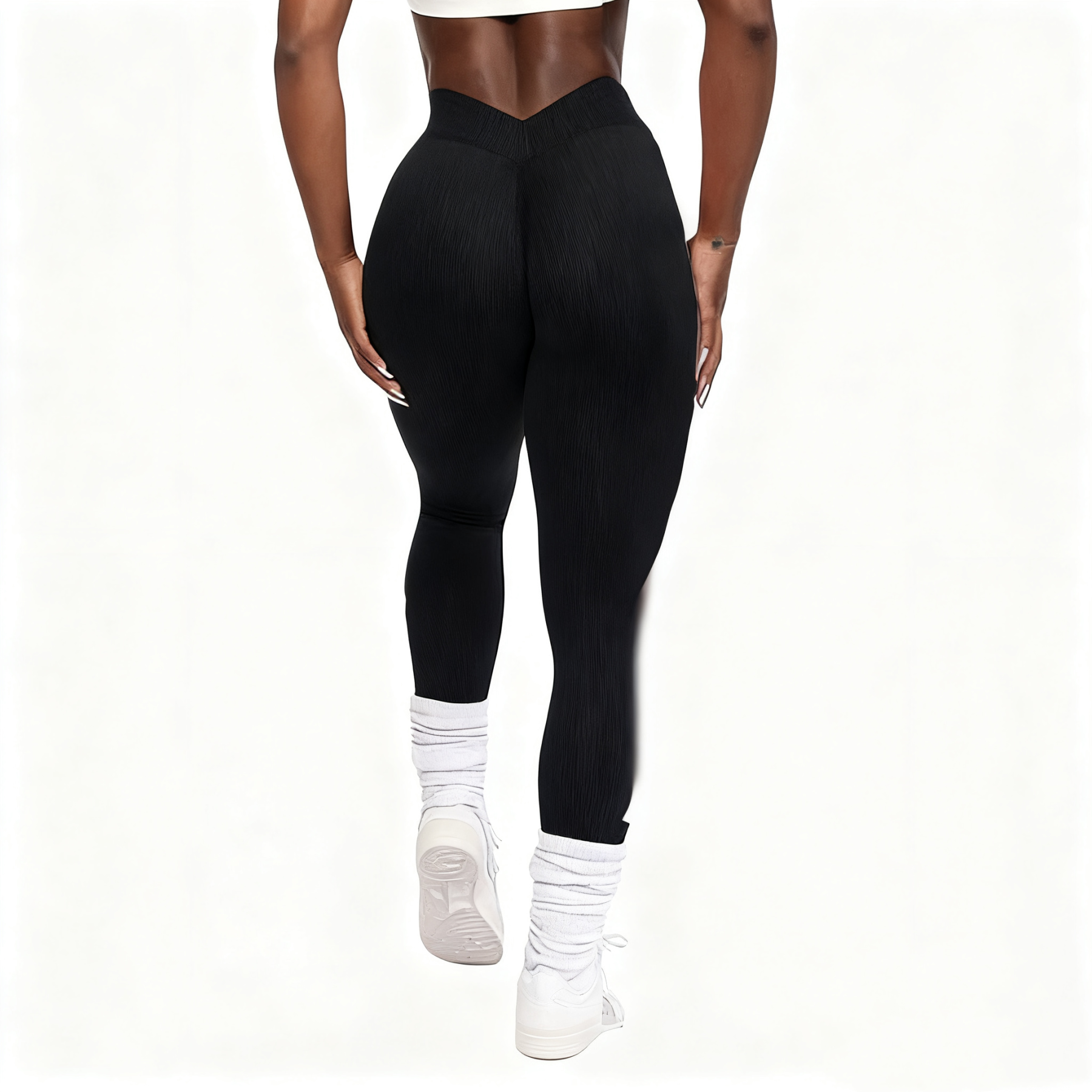 High-Waisted Ruched Yoga Pants - Soft Comfort & Fashion For Workout & Daily Wear