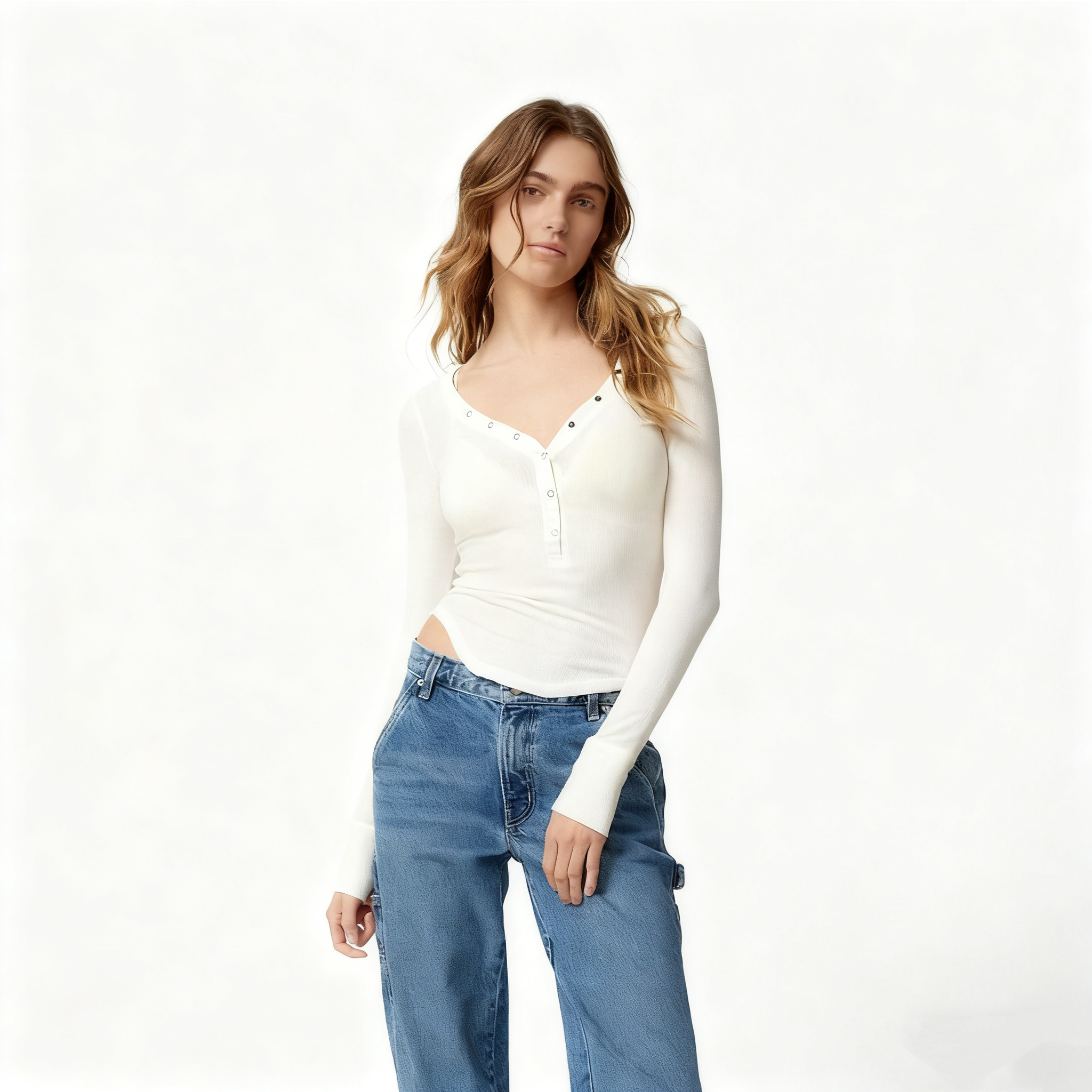 Sweet & Spicy Deep V Waist-Cinching Layering Top