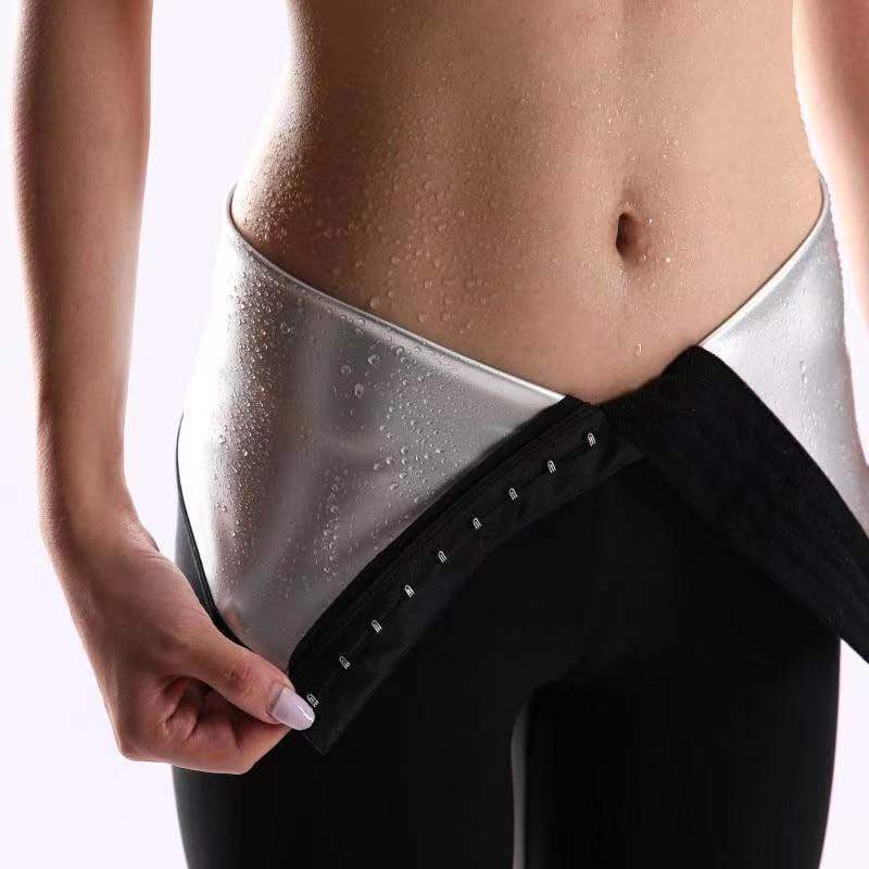 Women's High-Waist Buckle Tummy Control Sweat Shorts