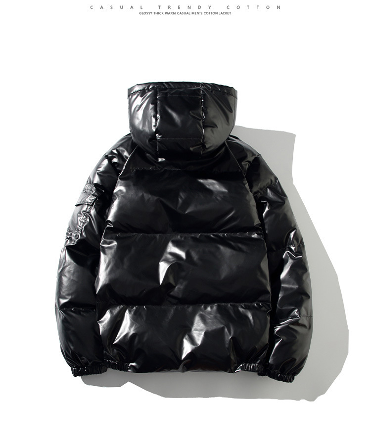 Glossy Hooded Puffer Jacket